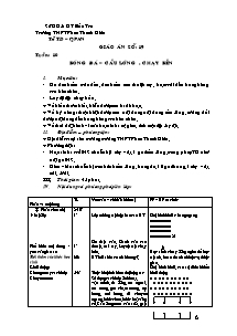 Giáo án Thể dục Khối 12 - Tiết 19 - Trường THPT Phan Thanh Giản