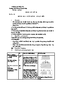 Giáo án Thể dục Khối 12 - Tiết 26 - Trường THPT Phan Thanh Giản