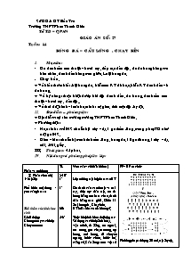 Giáo án Thể dục Khối 12 - Tiết 27 - Trường THPT Phan Thanh Giản