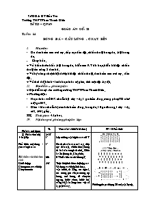 Giáo án Thể dục Khối 12 - Tiết 28 - Trường THPT Phan Thanh Giản