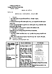 Giáo án Thể dục Khối 12 - Tiết 32 - Trường THPT Phan Thanh Giản