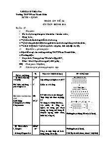 Giáo án Thể dục Khối 12 - Tiết 34 - Trường THPT Phan Thanh Giản