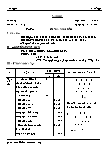 Giáo án Thể dục Khối 12 - Tiết 38: Đá cầu - Chạy bền - Năm học 2010-2011