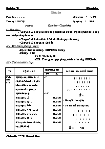 Giáo án Thể dục Khối 12 - Tiết 41: Đá cầu - Chạy bền - Năm học 2010-2011