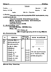 Giáo án Thể dục Khối 12 - Tiết 42: Đá cầu - Chạy bền - Năm học 2010-2011