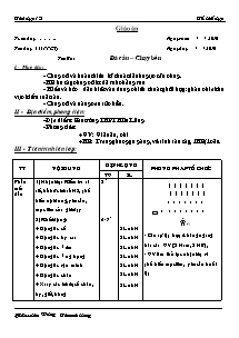 Giáo án Thể dục Khối 12 - Tiết 44: Đá cầu - Chạy bền - Năm học 2010-2011