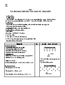 Giáo án Thể dục Khối 12 - Tiết 7: Ôn, học bài thể dục của nam, nữ, chạy bền - Năm học 2010-2011