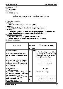 Giáo án Thể dục Khối 12 - Tuần 18