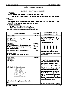 Giáo án Thể dục Khối 12 - Tuần 20