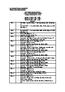 Giáo án Thể dục Lớp 10 - Chương trình học cả năm - Năm học 2011-2012 - Trường THPT Trường Chinh