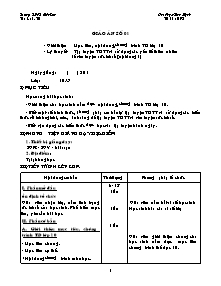 Giáo án Thể dục Lớp 10 - Chương trình học kì 1 - Bản đẹp 3 cột