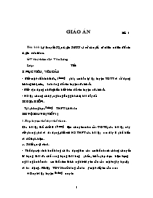 Giáo án Thể dục Lớp 10 - Tiết 1 đến Tiết 20 - Lê Văn Lượng