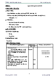 Giáo án Thể dục Lớp 10 - Tiết 1 đến Tiết 5 - Năm học 2010-2011