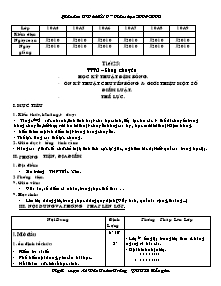 Giáo án Thể dục Lớp 10 - Tiết 25 - Năm học 2009-2010