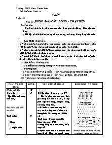 Giáo án Thể dục Lớp 10 - Tiết 26: Bóng đá - Cầu lông - Chạy bền - Năm học 2010-2011 - Phan Quốc Hùng