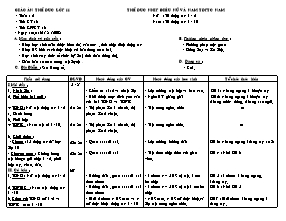 Giáo án Thể dục Lớp 10 - Tiết 3 đến Tiết 9