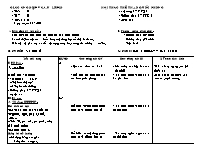 Giáo án Thể dục Lớp 10 - Tiết 31: Hội thể thao quốc phòng - Lê Văn Thao