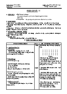 Giáo án Thể dục Lớp 10 - Tiết 32 - Năm học 2013-2014 - Châu Đức Quang