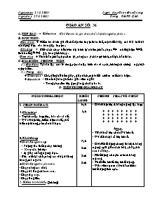 Giáo án Thể dục Lớp 10 - Tiết 36 - Năm học 2013-2014 - Châu Đức Quang