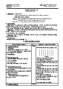 Giáo án Thể dục Lớp 10 - Tiết 38 - Năm học 2013-2014 - Châu Đức Quang