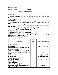 Giáo án Thể dục Lớp 10 - Tiết 4: TDNĐ - Chạy ngắn - Năm học 2009-2010