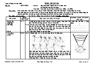 Giáo án Thể dục Lớp 10 - Tiết 64: Đẩy tạ - Chạy bền