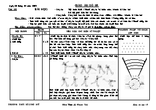 Giáo án Thể dục Lớp 10 - Tiết 65: Đẩy tạ - Chạy bền