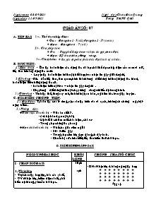 Giáo án Thể dục Lớp 10 - Tiết 7 - Năm học 2013-2014 - Châu Đức Quang