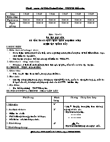 Giáo án Thể dục Lớp 10 - Tiết 70+71 - Năm học 2009-2010