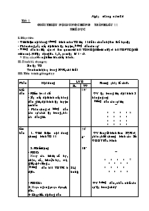 Giáo án Thể dục Lớp 11 - Tiết 1 đến Tiết 36