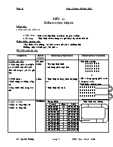 Giáo án Thể dục Lớp 11 - Tiết 11: Kiểm tra chạy tiếp sức