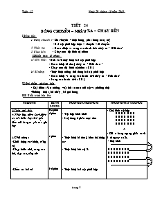 Giáo án Thể dục Lớp 11 - Tiết 24: Bóng chuyền - Nhảy xa - Chạy bền