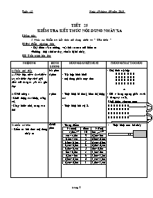 Giáo án Thể dục Lớp 11 - Tiết 25: Kiểm tra kết thúc nội dung nhảy xa