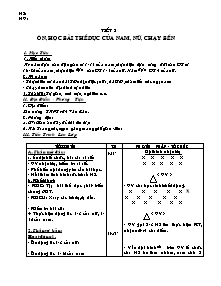 Giáo án Thể dục Lớp 11 - Tiết 3: Ôn, Học bài thể dục của nam, nữ, chạy bền