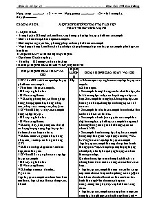 Giáo án Thể dục Lớp 12 - Chương trình học kì I - Bản đẹp 3 cột