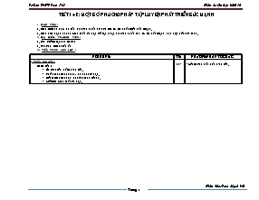 Giáo án Thể dục Lớp 12 - Tiết 1 đến Tiết 36 - Năm học 2011-2012