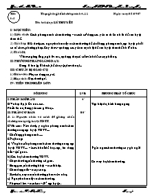 Giáo án Thể dục Lớp 12 - Tiết 1+2: Lý thuyết