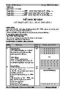 Giáo án Thể dục Lớp 12 - Tiết 18 đến Tiết 20