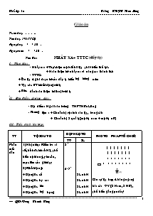 Giáo án Thể dục Lớp 12 - Tiết 19: Nhảy xa + TTTC (Đẩy tạ)