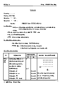 Giáo án Thể dục Lớp 12 - Tiết 20: Nhảy xa + TTTC (Đẩy tạ)