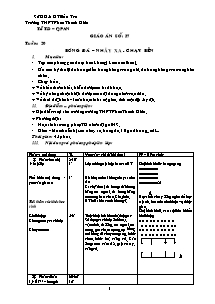 Giáo án Thể dục Lớp 12 - Tiết 37: Bóng đá; Nhảy xa; Chạy bền - Năm học 2011-2012 - Hạ Chí Trường