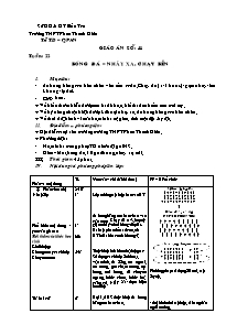 Giáo án Thể dục Lớp 12 - Tiết 41: Bóng đá; Nhảy xa; Chạy bền - Năm học 2011-2012 - Hạ Chí Trường