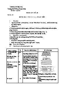 Giáo án Thể dục Lớp 12 - Tiết 48: Bóng đá; Nhảy xa; Chạy bền - Năm học 2011-2012 - Hạ Chí Trường