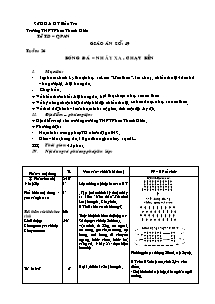 Giáo án Thể dục Lớp 12 - Tiết 49: Bóng đá; Nhảy xa; Chạy bền - Năm học 2011-2012 - Hạ Chí Trường