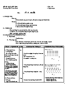 Giáo án Thể dục Lớp 12 - Tiết 59: Đẩy tạ - Đá cầu - Trường THPT An Thới