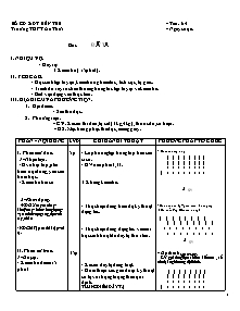 Giáo án Thể dục Lớp 12 - Tiết 64: Đẩy tạ - Trường THPT An Thới