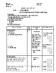 Giáo án Thể dục Lớp 12 - Tiết 7: Chạy tiếp sức - Bài thể dục và bài thể dục phát triển chung