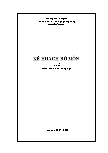 Kế hoạch bộ môn Thể dục 10 - Chương trình cả năm - Lê Thị Thúy Nga