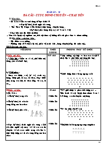 Giáo án Đá cầu Lớp 12 - Tiết 20: Đá cầu - TTTC; Bóng chuyền - Chạy bền