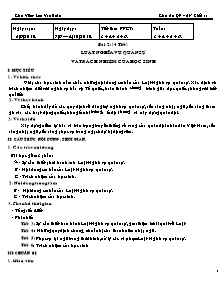 Giáo án Giáo dục quốc phòng Lớp 11 - Tiết 3 đến Tiết 11 - Năm học 2010-2011